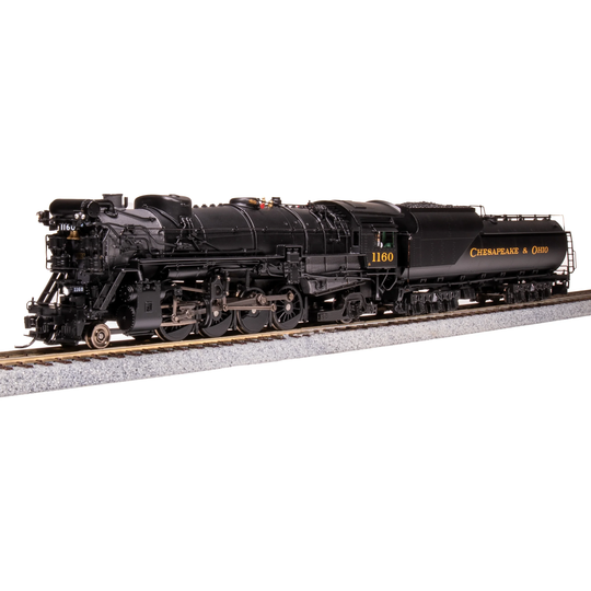 Broadway Limited Imports HO 7592 K-2 Mikado With 16-VC Tender, Chesapeake And Ohio #1177