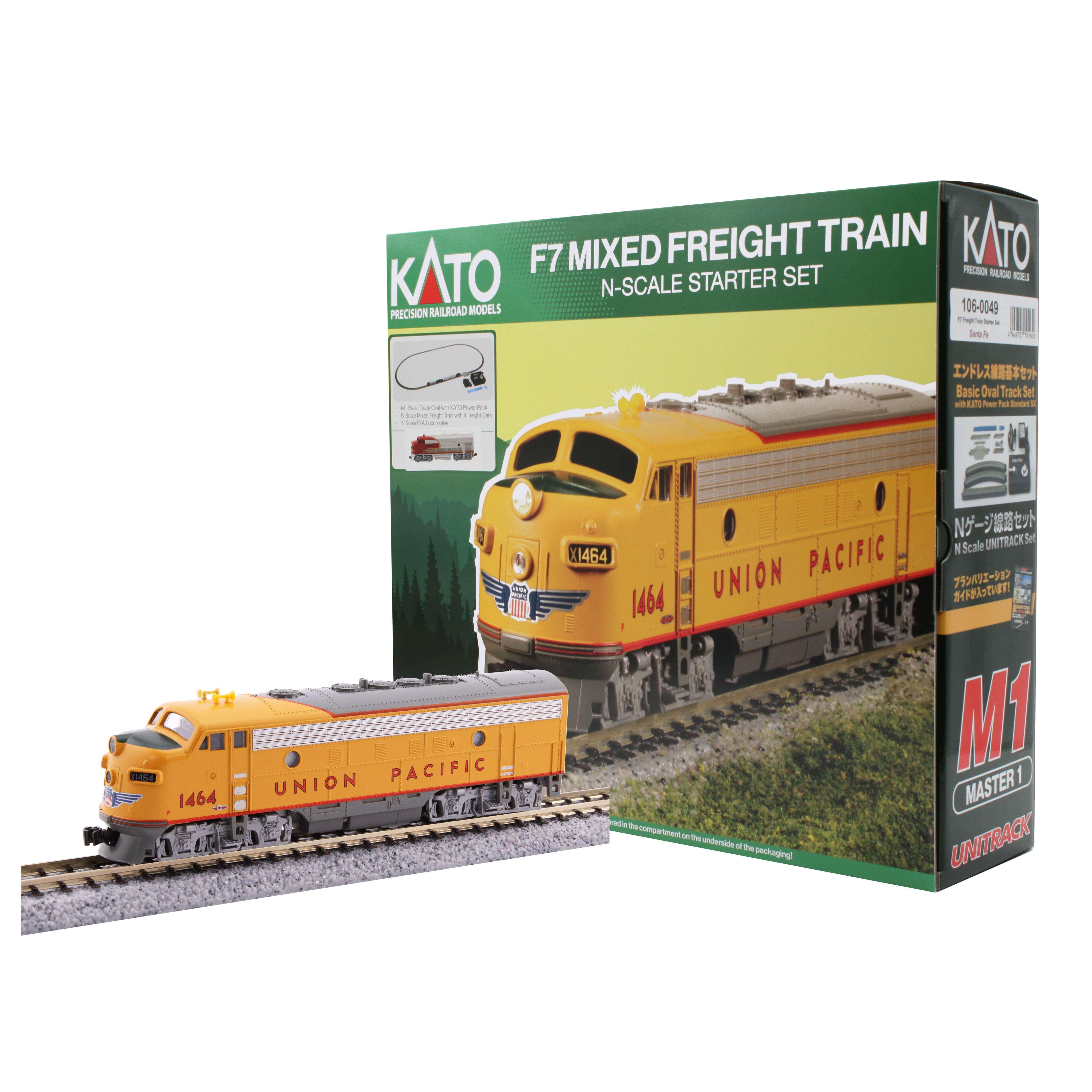 Kato, 106-0050, Freight Train Starter Set, EMD F7, Union Pacific, DCC Ready