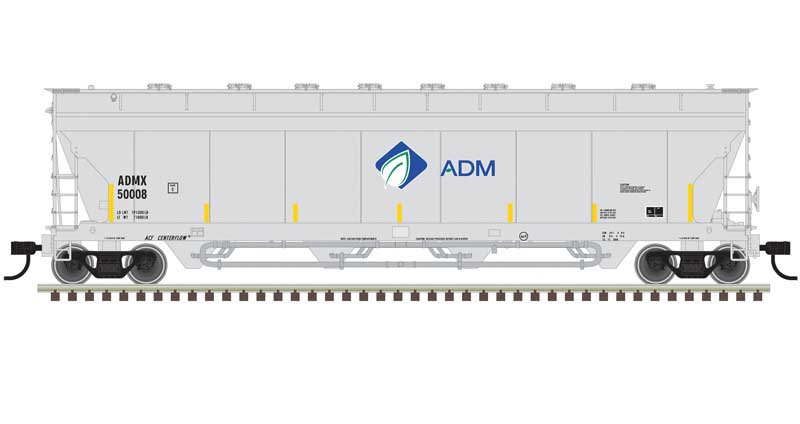 Atlas, N Scale, 50006071, Pressureaide Centerflow Covered Hopper Master, ADM, #50016