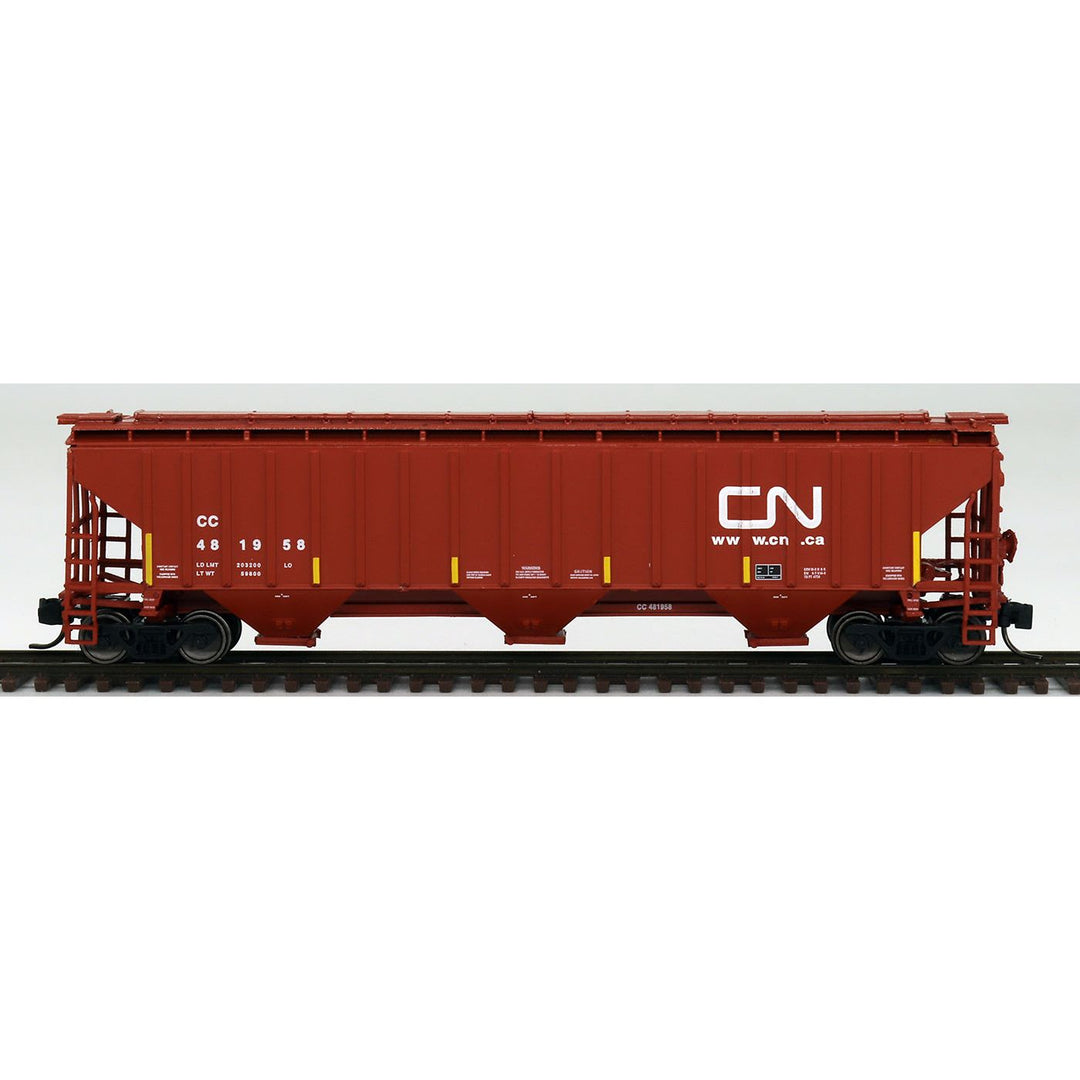InterMountain, 653114-04, N Scale, 4750 Cu Ft. 3-Bay Hopper, Canadian National/ Chicago Central & Pacific , #481944