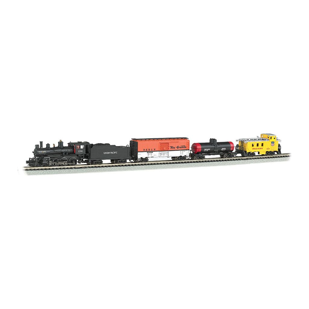 Bachmann, N Scale,  24133, 4-6-0 Whistle Stop Steam Train Set, Union Pacific #1591, (DCC And Sound Equipped)