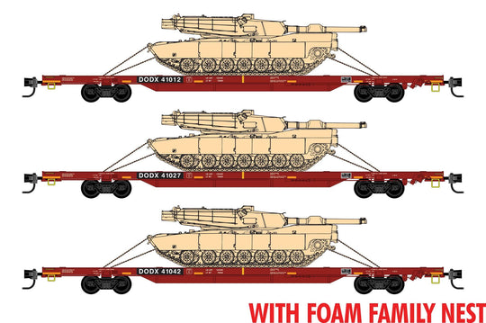 Atlas, 983 102 294, N Scale, Flatcar with M1 Abram Tank Kits, 2 packs