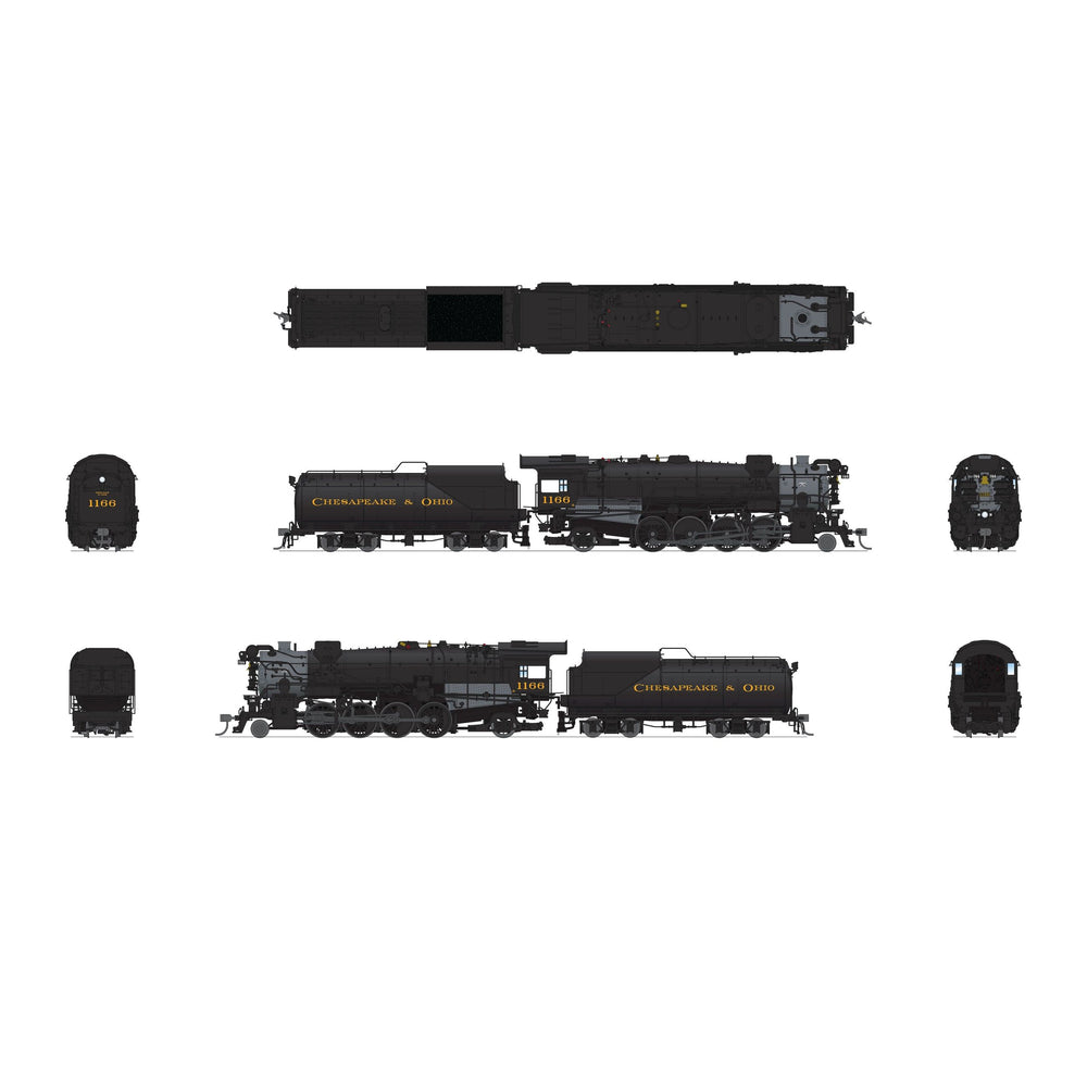 Broadway Limited Imports, 7598, HO Scale,  K-2 Mikado With 12-VC Tender, Chesapeake And Ohio #1194