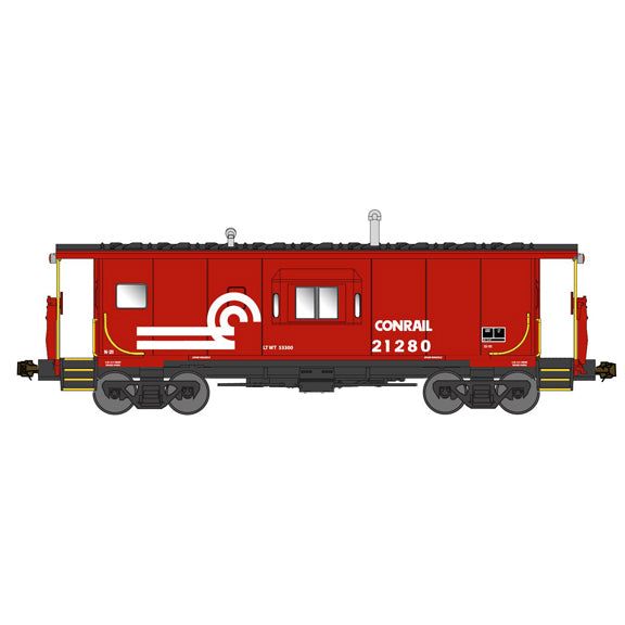 Bluford Shops, N Scale, 40150, International Car Half-Bay Window Caboose, Conrail, #21280