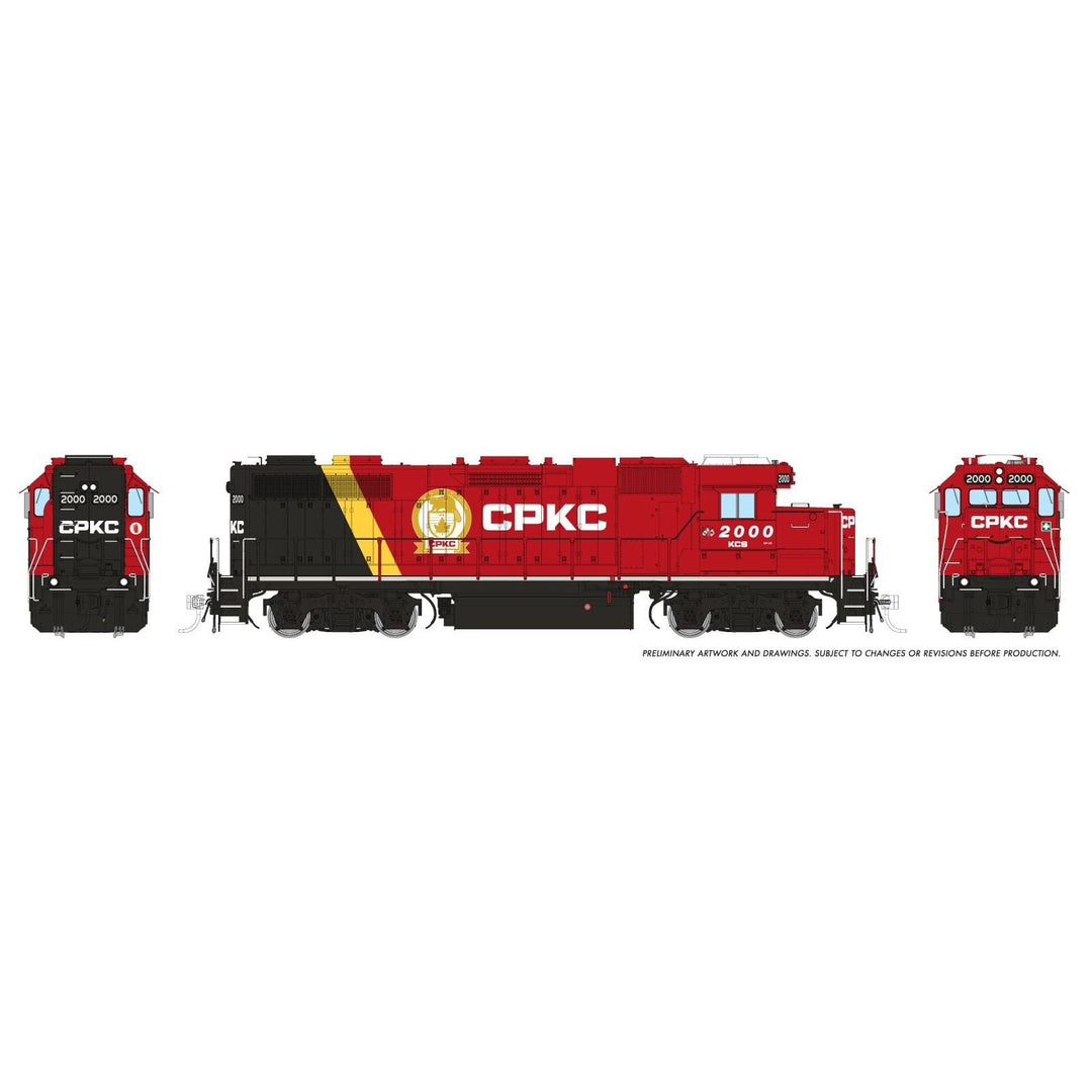 Rapido, 38076, HO Scale, EMD GP38 Low Nose - Standard DC – Canadian Pacific Kansas City CPKC #2000 (red, black, yellow)