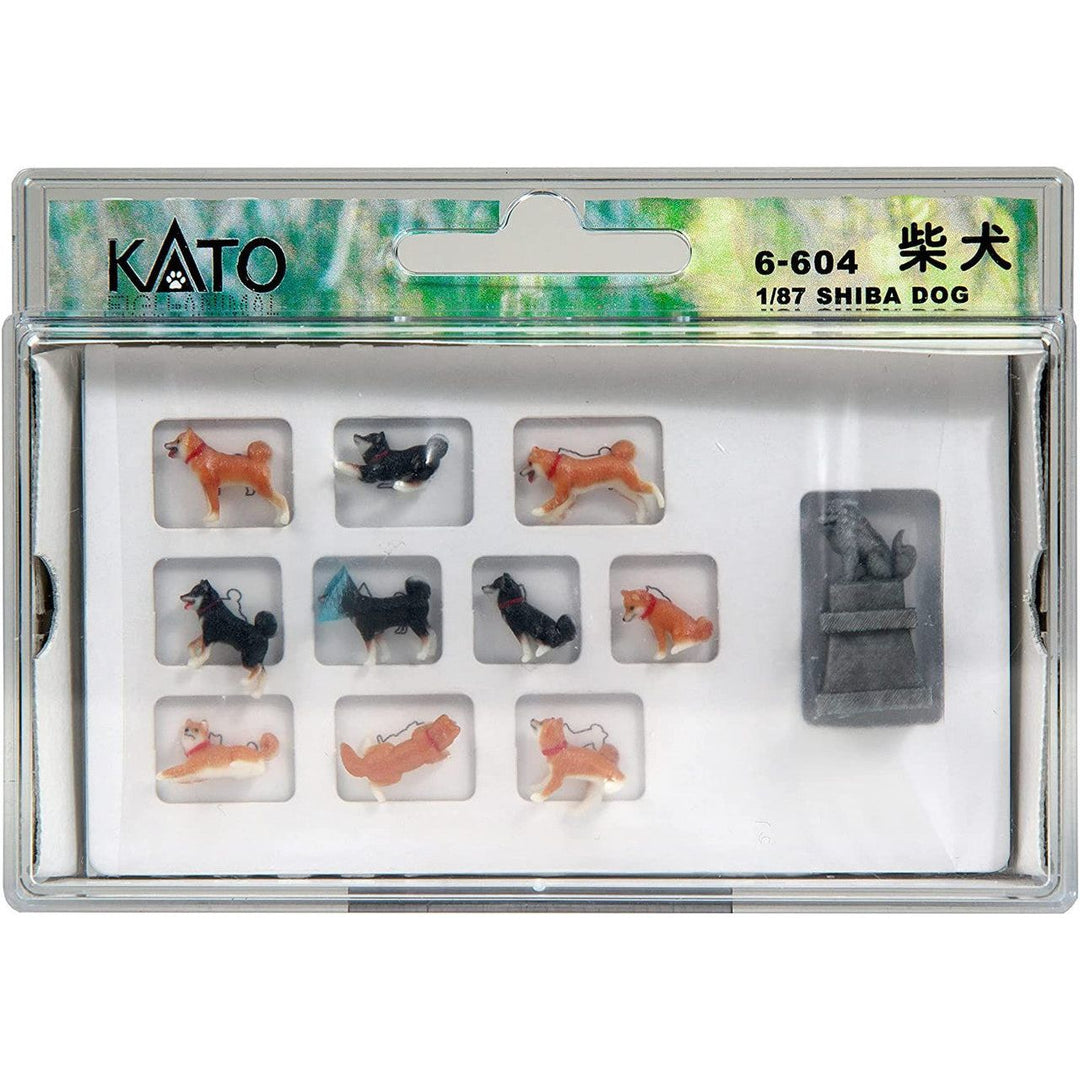 Kato, HO Scale, 6-604 Japanese Animal 'Shiba Dog', 10 Dogs included