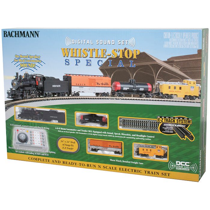 Bachmann, N Scale,  24133, 4-6-0 Whistle Stop Steam Train Set, Union Pacific #1591, (DCC And Sound Equipped)