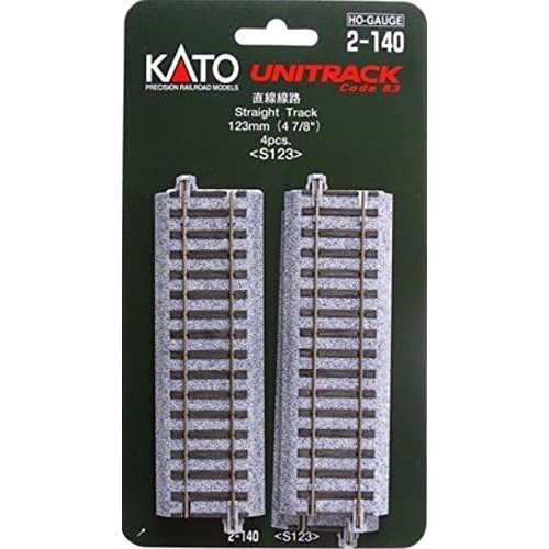 Kato, HO Scale, 2-140, Unitrack, 123mm-4 7/8in., (4 Pieces)