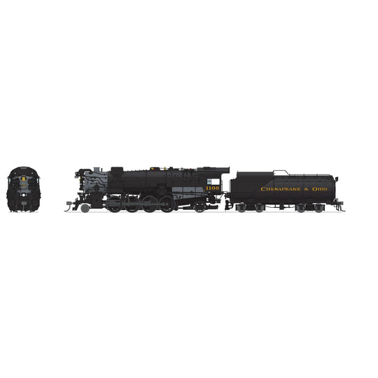 Broadway Limited Imports, 7598, HO Scale,  K-2 Mikado With 12-VC Tender, Chesapeake And Ohio #1194