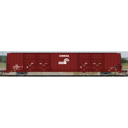 Bluford Shops, N Scale, 87260, 86’ Quad Door Boxcar, Conrail, #293067