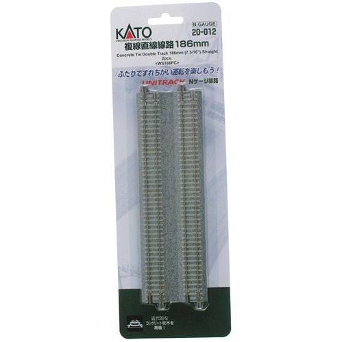 Kato, 20-012, N Scale, Unitrack Concrete Tie, 7-5/16" Straight Double Track (2)