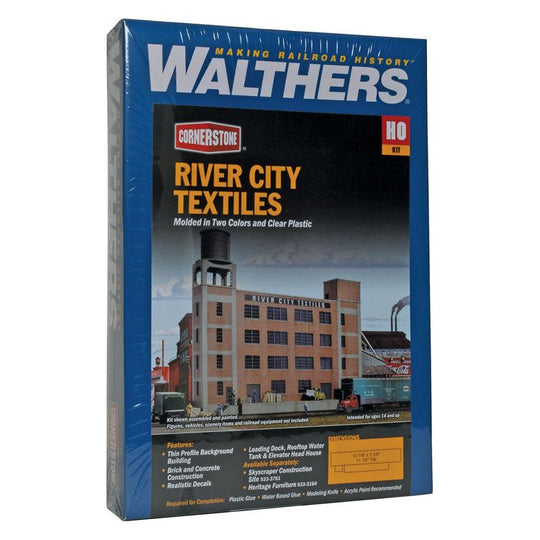 Walthers Cornerstone, HO Scale, 933-3178, River City Textiles Background Building Kit