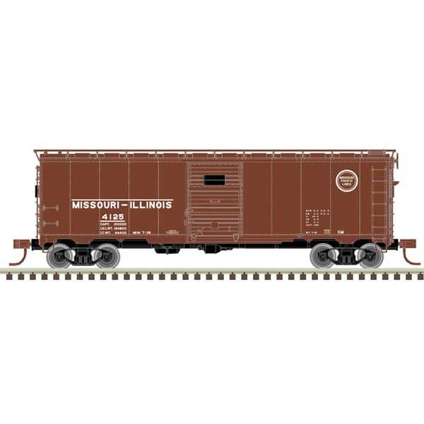 Atlas, 50006090, N Scale, 1932 ARA 40' Steel BoxcarMissouri Pacific (Missouri-Illinois) #4125 (Boxcar Red, white)