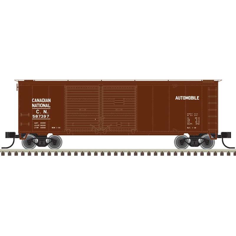 Atlas, N Scale, 50006191, 40' Double-Door Boxcar, Canadian National, #587384