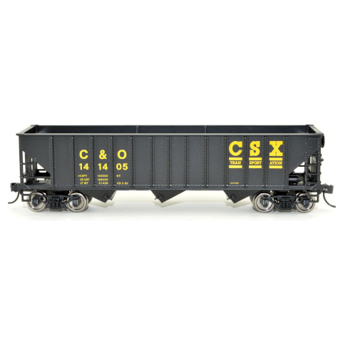 Bowser, HO Scale, #42913, 70-Ton 12-Panel Triple Hopper, C&O CSX, #141405