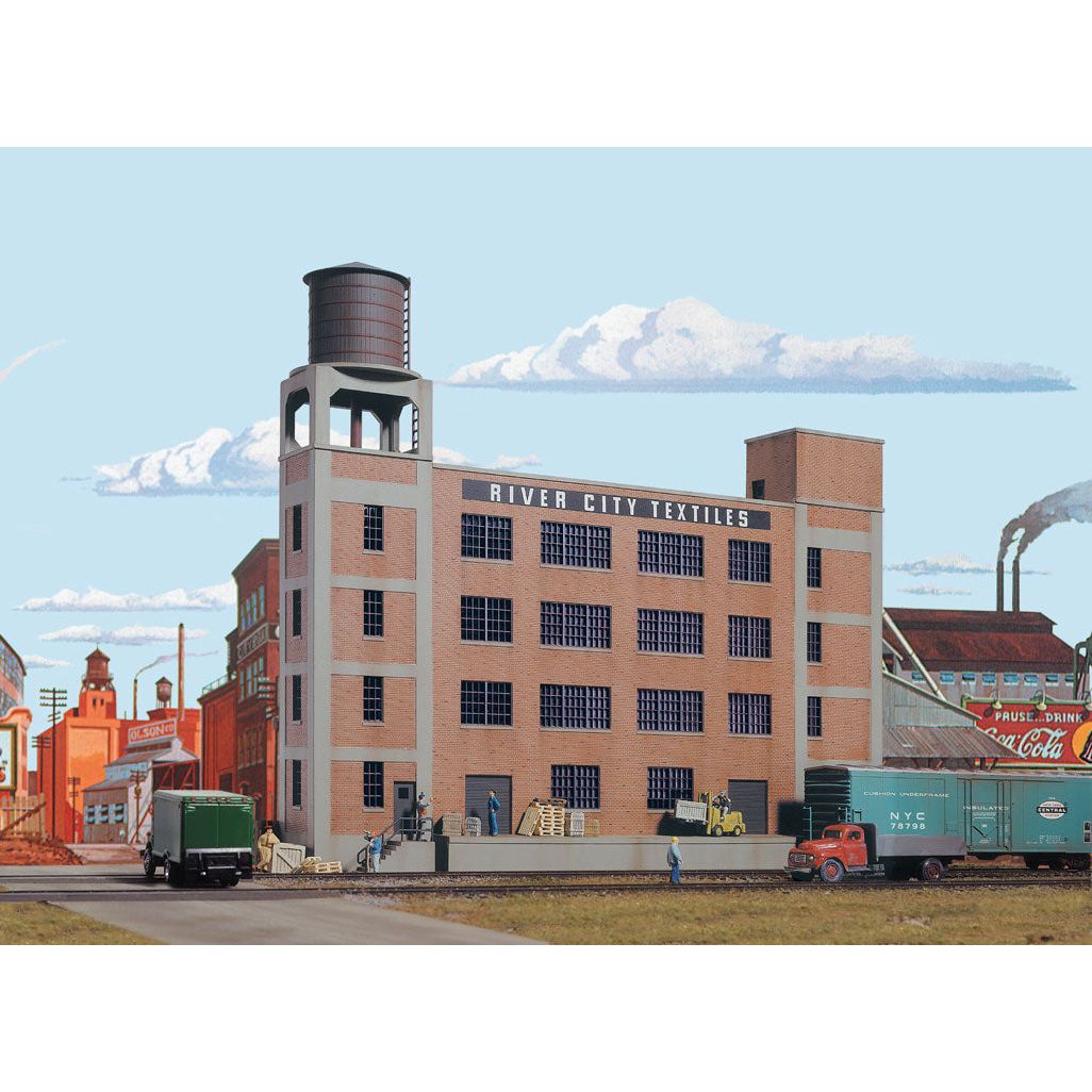 Walthers Cornerstone, HO Scale, 933-3178, River City Textiles Background Building Kit