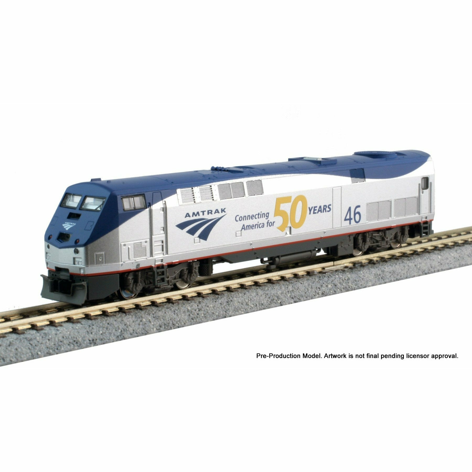 Kato, N Scale, 176-6034, GE P42 Genesis Diesel Locomotive, Amtrak, "Phase V Late" 50th Anniversary Logo, #46
