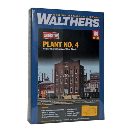 Walthers Cornerstone HO 933-3183 Plant #4 Building Front Kit