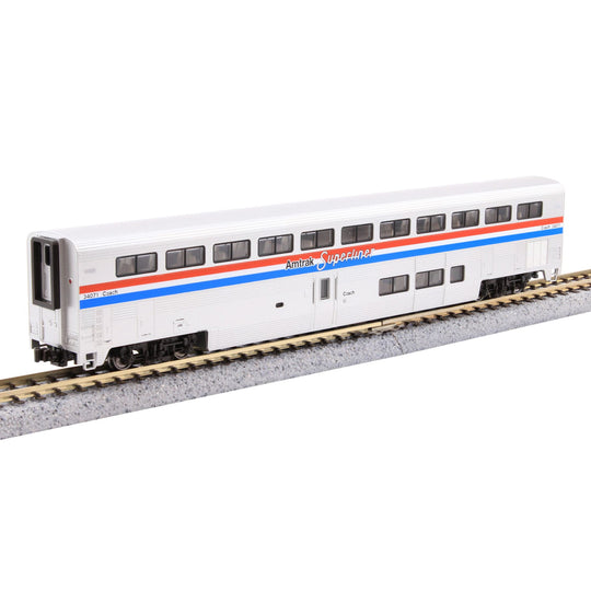 Kato, 106-3530,  N Scale, F40PH & Superliner Set, Amtrak Phase III (4-Pack)