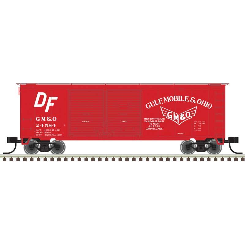 Atlas, N Scale, 50006196, 40' Double-Door Boxcar, Gulf, Mobile & Ohio, #24584