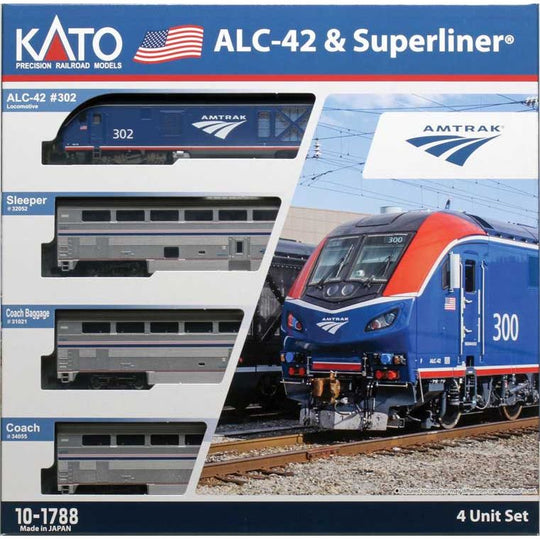 Kato, 10-1788, N Scale, Amtrak ALC-42 And Superliner Phase VI 4-Unit, "Starter Series" Set