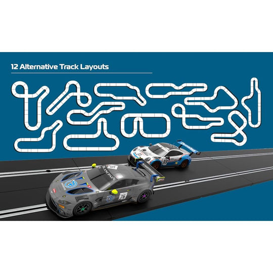 Scalextric, C1434T, ARC AIR- World GT Aston Martin Vantage GT# Vs Porsche 911 GT3 R Cars, 1:32