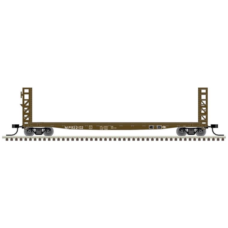 Atlas Master Line, N Scale, 50005801, 48' GSI Bulkhead Flat Car, Missouri Pacific, #822102