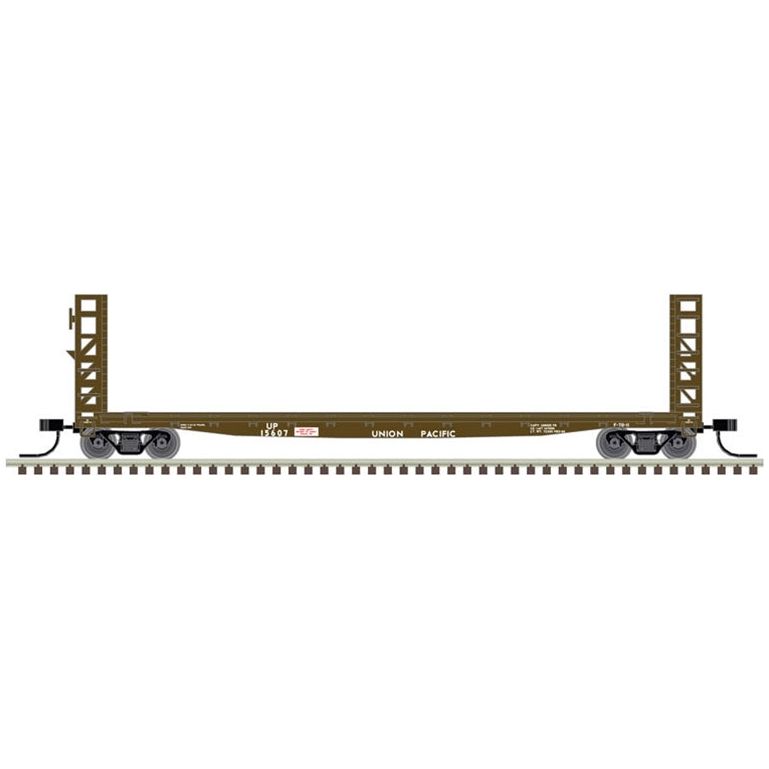 Atlas Master Line, N Scale, 50005804, 48' GSI Bulkhead Flat Car, Union Pacific, #15607