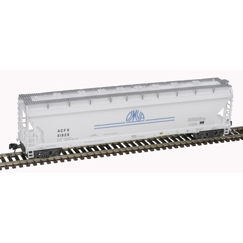 Atlas Master Line, N Scale, 50006079, AFC Pressureaide Covered Hopper, OMYA #51066