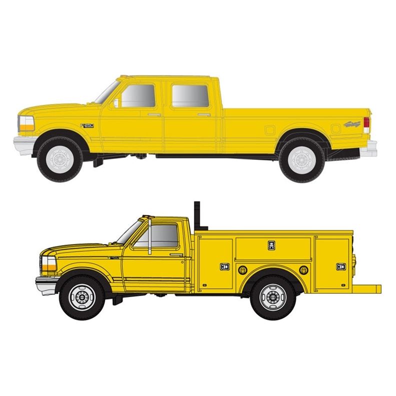 Atlas, N Scale, 60000150, Ford F-250/F-350 Set, Safety Yellow (2)