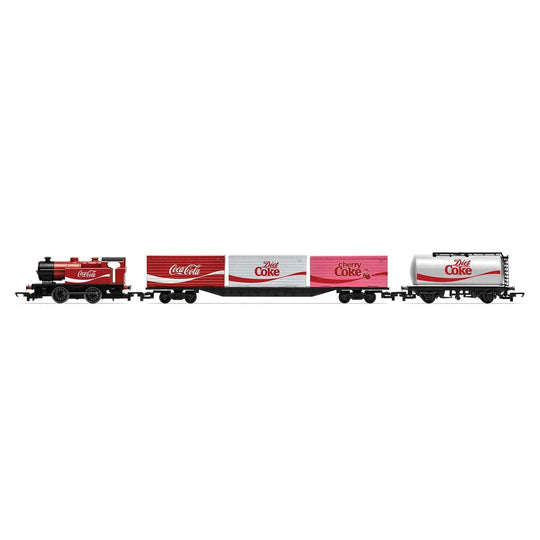 Hornby, R1276T, OO Gauge, Summertime Coca-Cola Train Set Standard DC