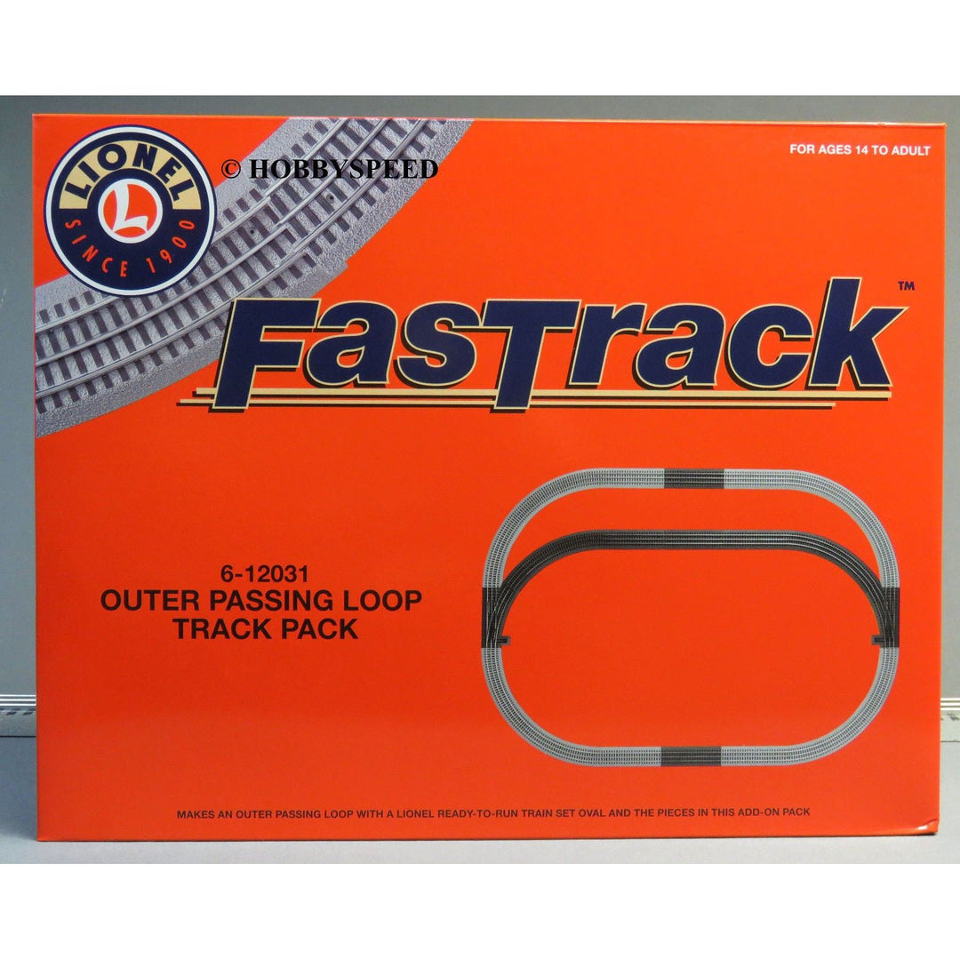 Lionel, 6-12031, O Gauge, FasTrack, Outer Passing Loop Add On Track Set