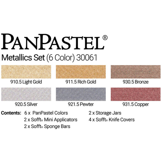 PanPastel: 30061, 6-Color Metallics, + Sofft Tools