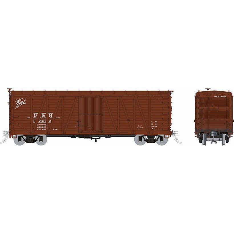 Rapido, 142007, HO Scale, USRA Single-Sheathed Box Car, Delaware And Hudson, (6 Pack)