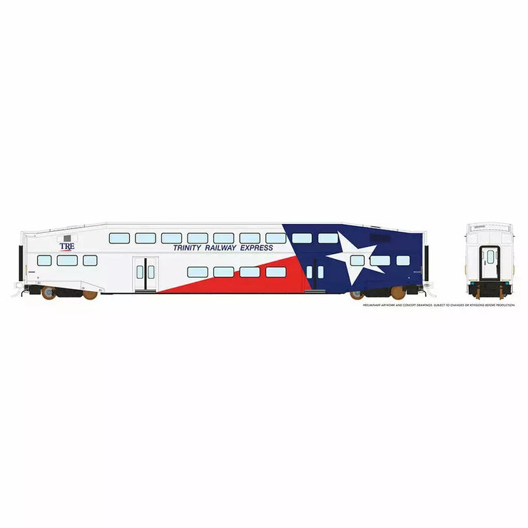 Rapido, HO Scale, 146014, Bi-Level Commuter Car, TRE Coach, Unnumbered