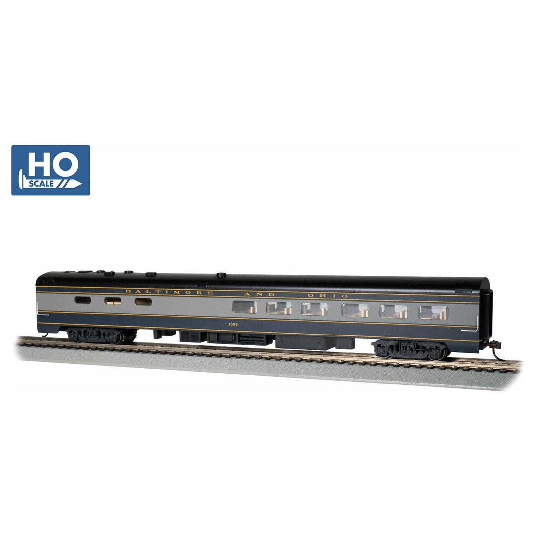 Bachmann, HO Scale, 14801, 85' Smooth-Side Dining Car With Lighted Interior, Baltimore & Ohio, #1035