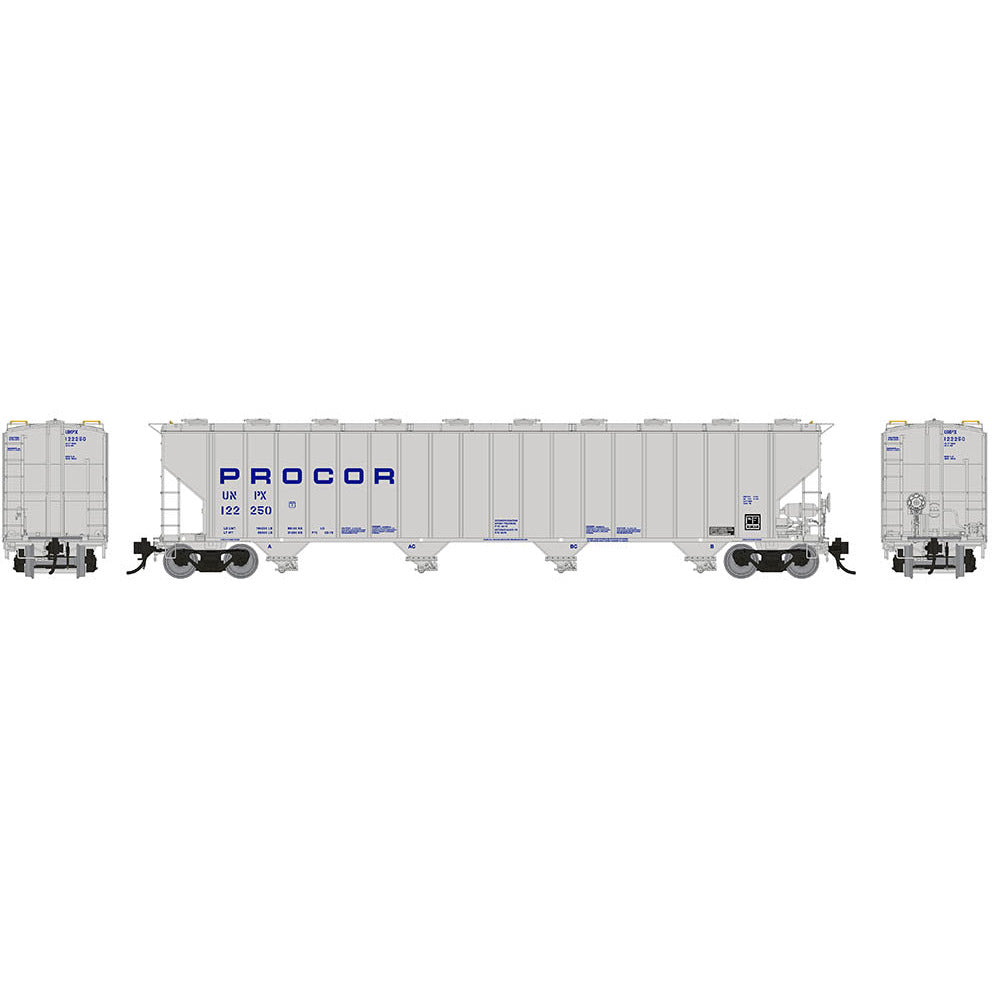 Rapido, 157001, HO Scale, Procor 5820 Covered Hoppers, Procor (UNPX) (6 Pack