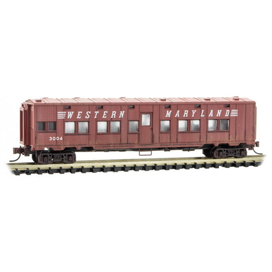 Micro-Trains, N Scale, 99305570, Weathered 50' Troop Car, Western Maryland, (2-Pack)