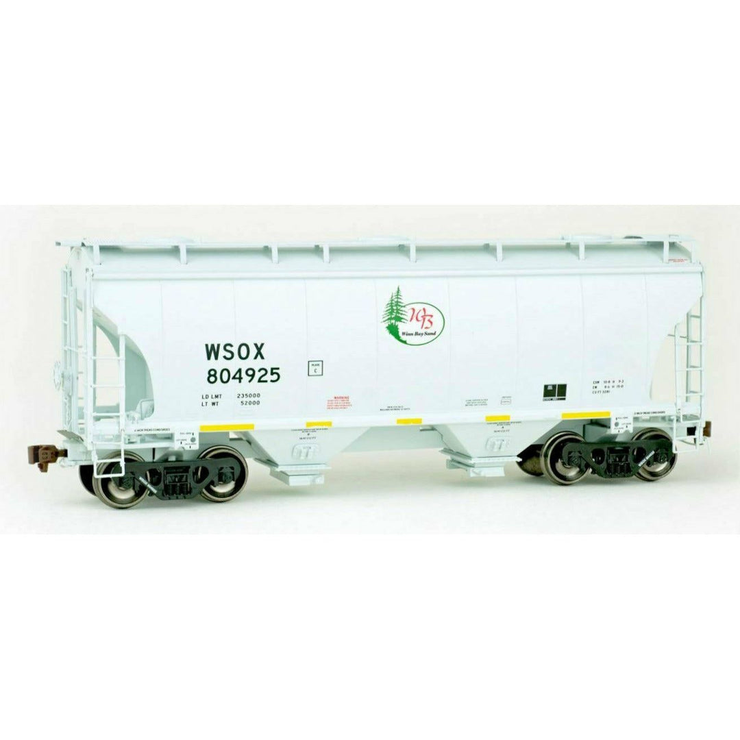 American Limited, HO Scale, 2051, Trinity 3281 2-Bay Covered Hopper, Winn Bay Sand, #805036