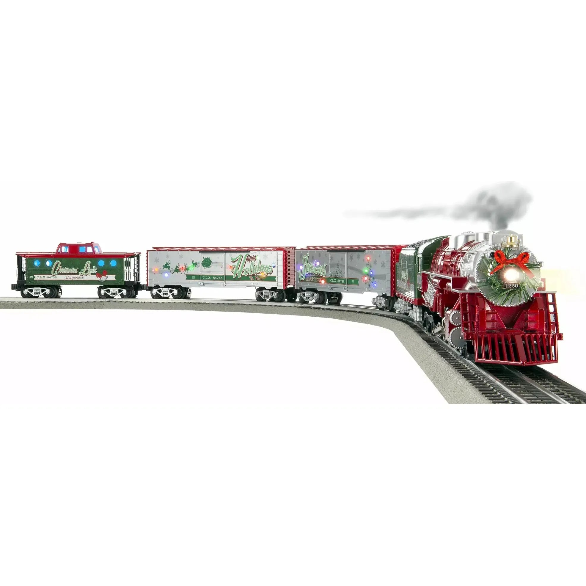 Lionel, O Scale, 2123100, Christmas Light Express, LionChief Set With Bluetooth 5.0