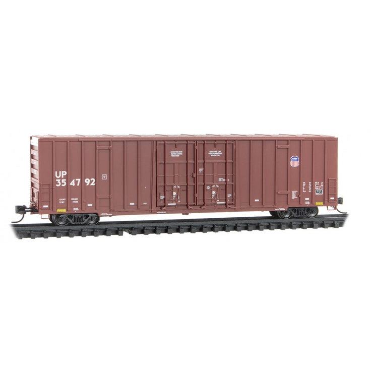 Micro-Trains, N Scale, 993 02 150, 60' Rib Side High-Cube Double Plug Box Car, Union Pacific (3-Pack)