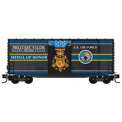 Micro-Trains, N Scale, 101 00 761, 40' Hy-Cube Box Car With Single Door, Military Valor Award US Air Force Medal Of Honor