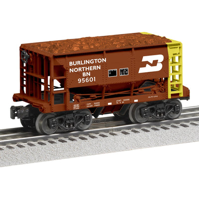 Lionel, O Scale, 2243190 Ore Cars, Burlington Northern, #2 (6 Pack)