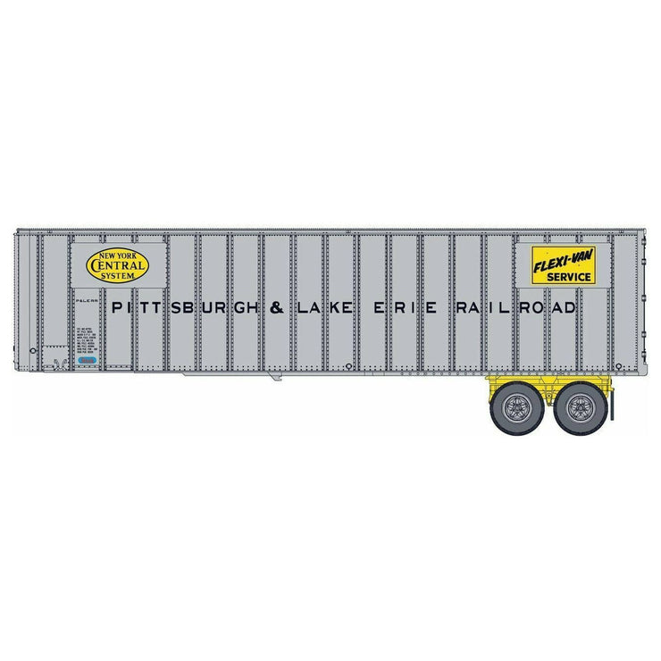 Walthers SceneMaster, HO Scale, 949-2611, 40' Flexi-Van Trailers, Pittsburgh And Lake Erie, (2 Pack)