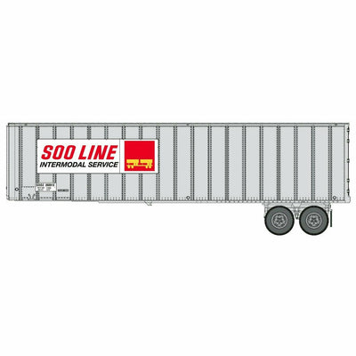 Walthers SceneMaster, HO Scale, 949-2613, 40' Flexi-Van Trailers, Soo Line, (2 Pack)