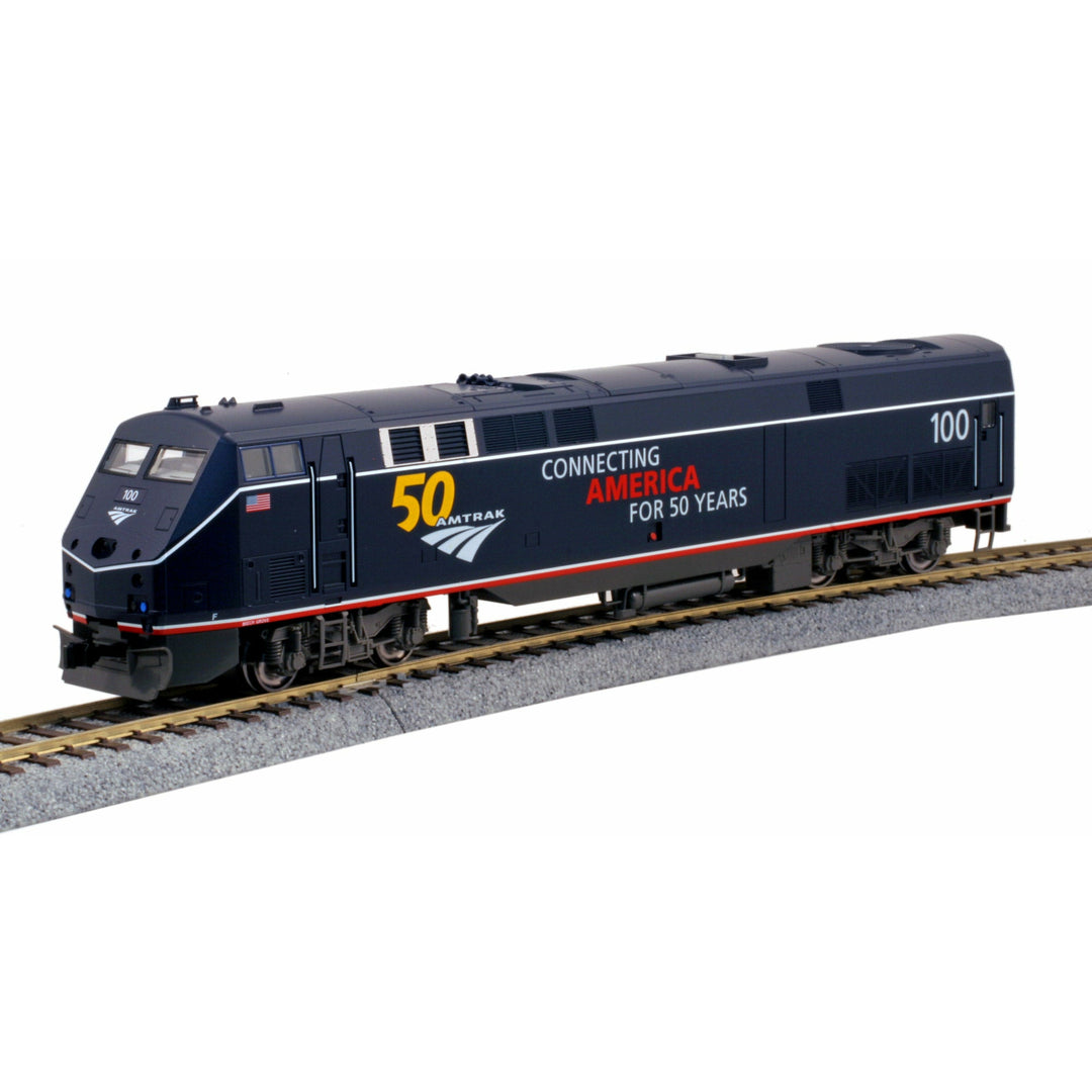 Kato, HO Scale, 37-6113, GE P42 Genesis, Amtrak (Midnight Blue) #100