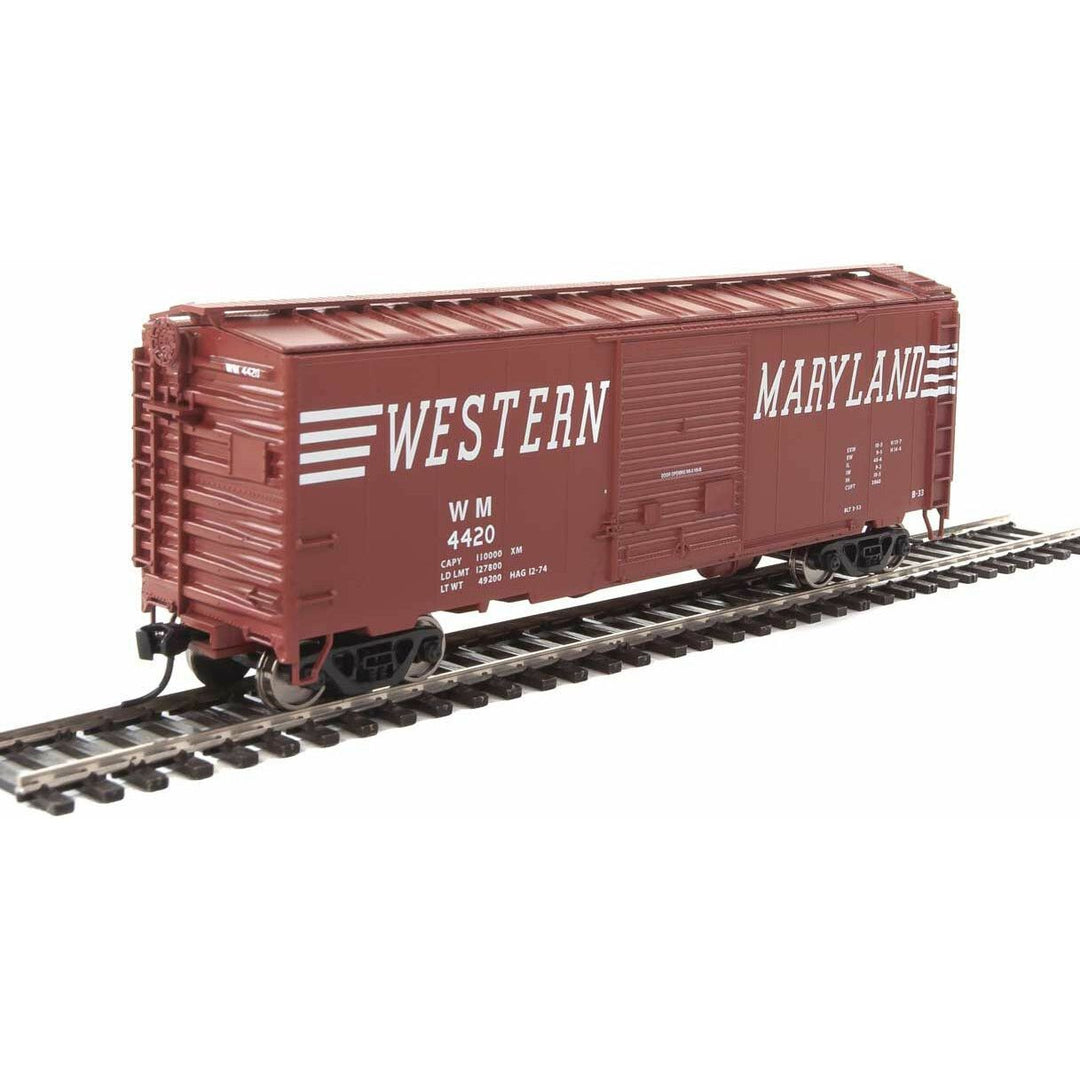 Walthers Mainline, 910-2271, HO Scale, 40' AFC Welded 8ft Door Box Car, Western Maryland, #4420