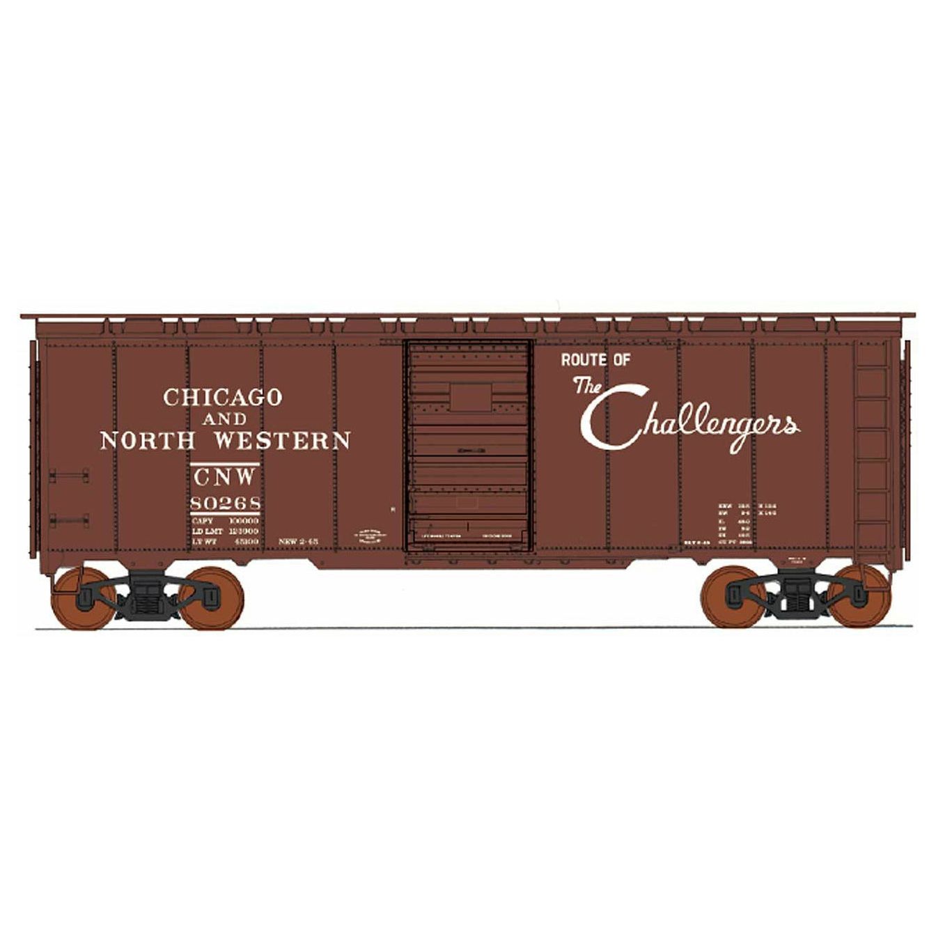 InterMountain, 45816-01, HO Scale, 1937 AAR 40' Boxcar, C&NW, #80268