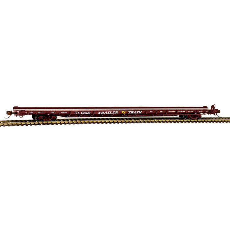 Atlas Master Line, N Scale, 50005536, F89J 89' Flat Car, Trailer Train, (As Delivered Brown), #601283