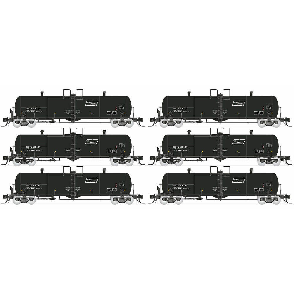 Rapido, 535007, N Scale, Procor 20K gal Tank Car, NCTX North American, - 6-Pack #1